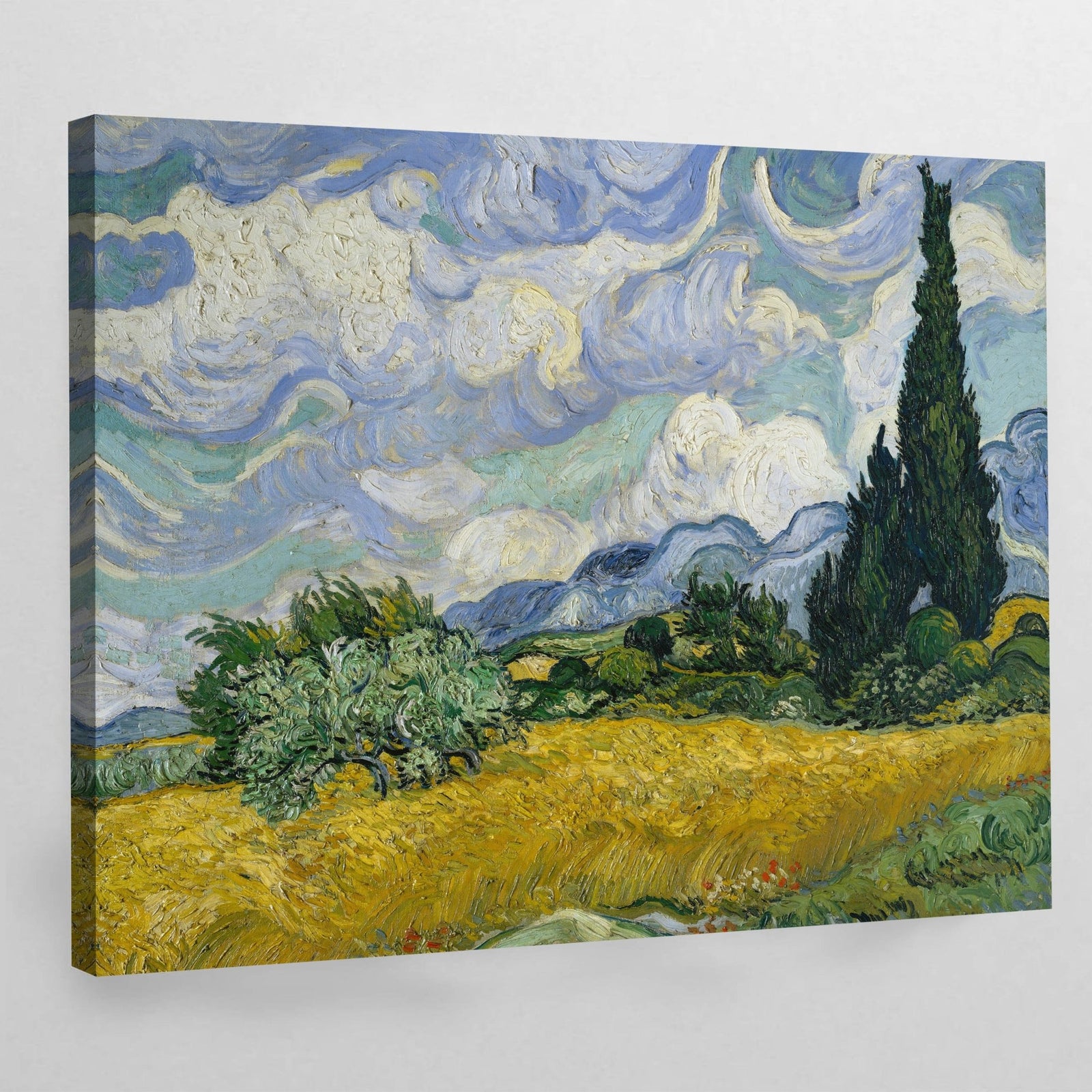 Tableau Van Gogh Champ De Blé Avec Cyprès - The Art Avenue