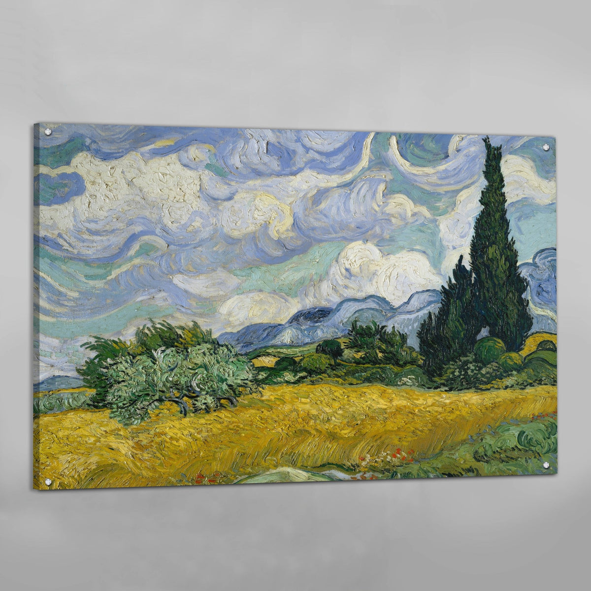 Tableau Van Gogh Champ De Blé Avec Cyprès - The Art Avenue