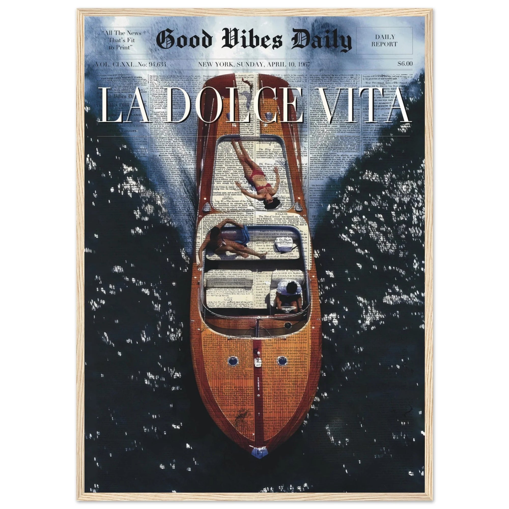 Tableau Vintage La Dolce Vita - The Art Avenue