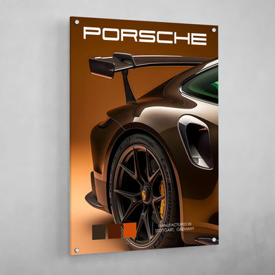 Tableau Voiture Marron Porsche - The Art Avenue