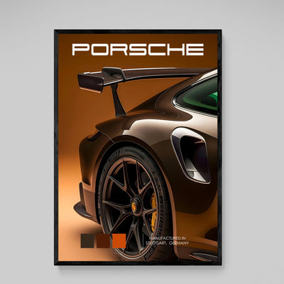 Tableau Voiture Marron Porsche - The Art Avenue