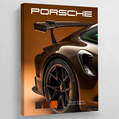 Tableau Voiture Marron Porsche - The Art Avenue