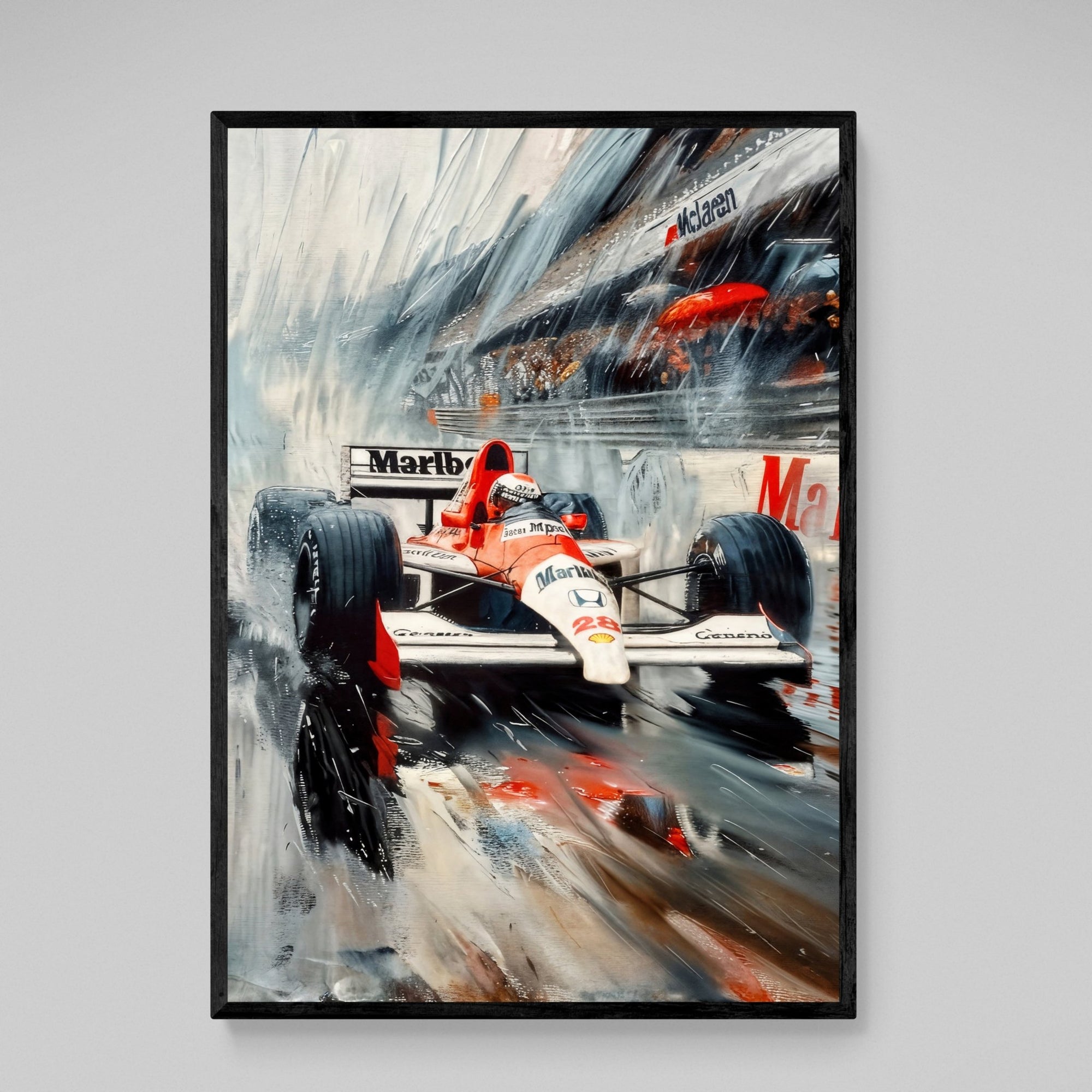 Ayrton Senna McLaren Senna Bull the Dog Reproduction d'une peinture originale de Bixhope Art Ayrton Senna McLaren Senna Bull the Dog Reproduction d'une peinture originale de Bixhope Art