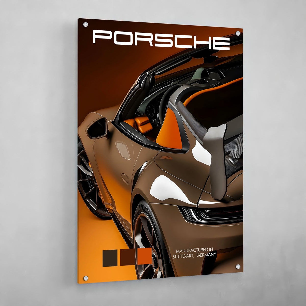 Tableau Voiture Porsche Marron - The Art Avenue