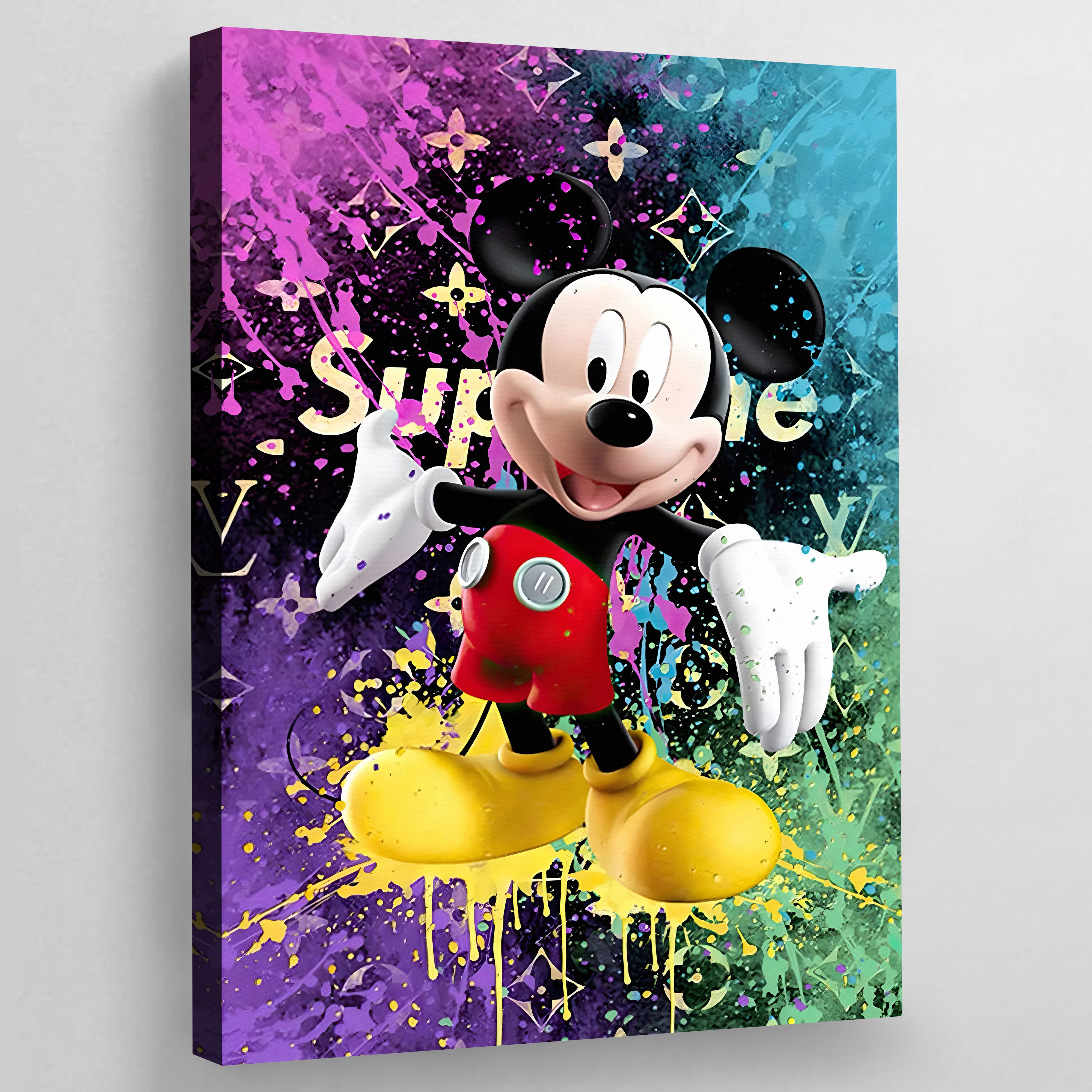 Tableau Pop Art Mickey Minnie Vuitton l Tableau-popart