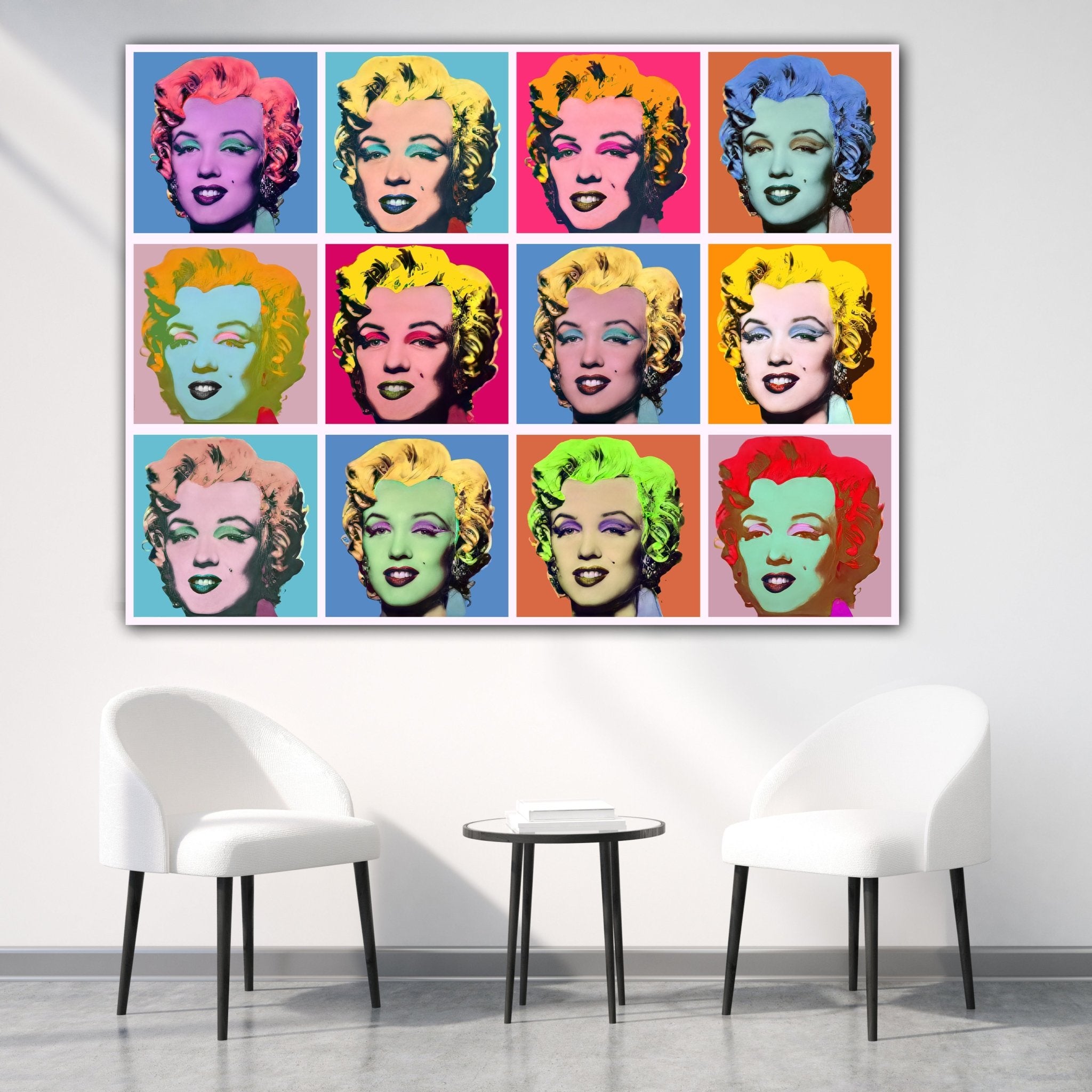 Tableau pop art Monroe peinture moderne 120x90 cm - MARILYN