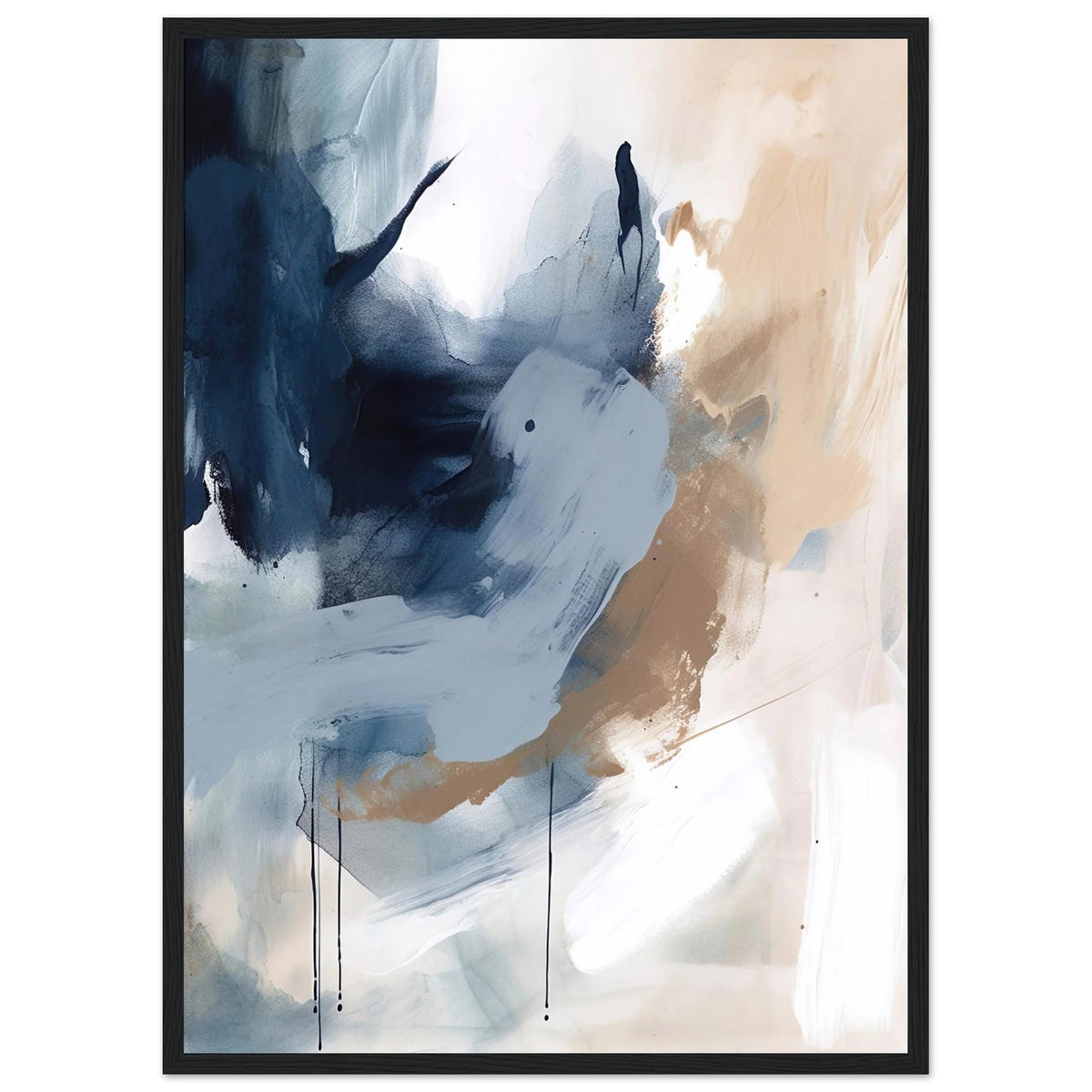 Tableau Abstrait Bleu & Beige - The Art Avenue