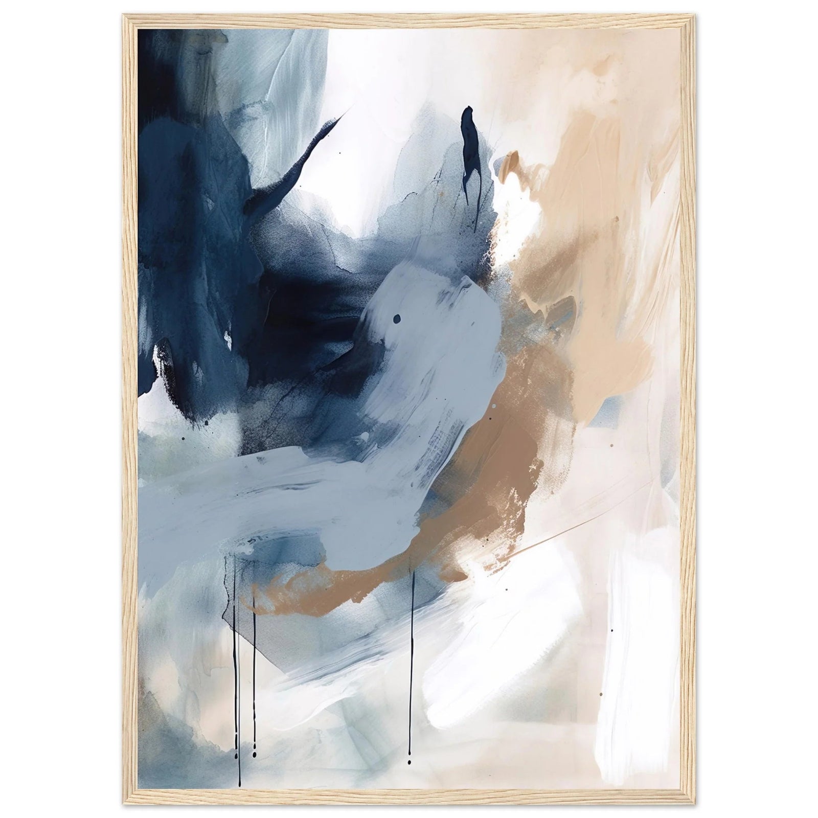 Tableau Abstrait Bleu & Beige - The Art Avenue