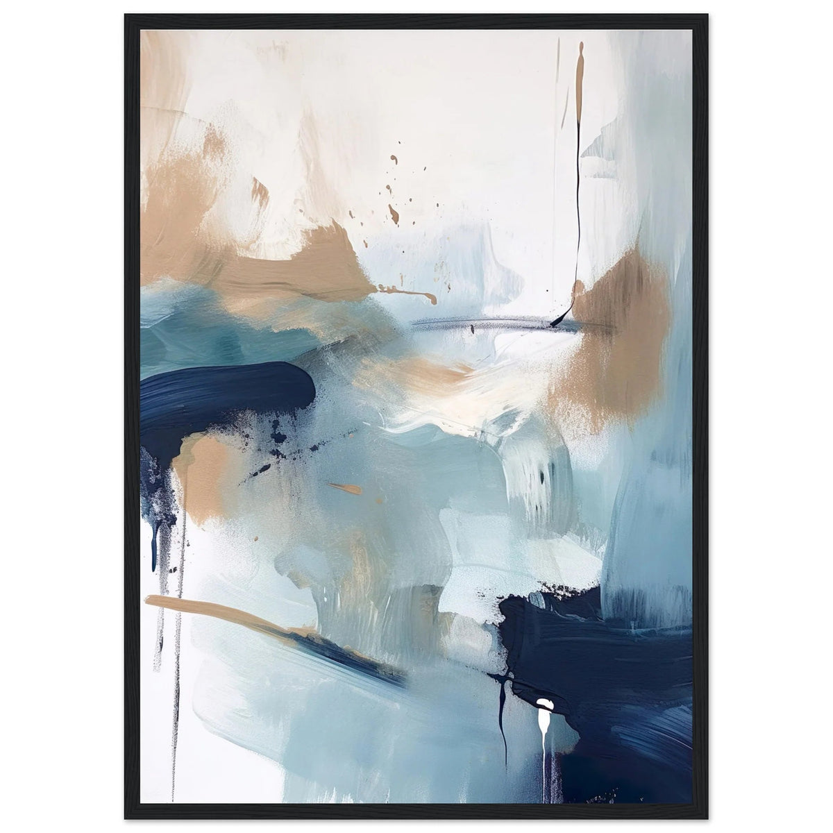 Tableau Abstrait Bleu et Beige - The Art Avenue