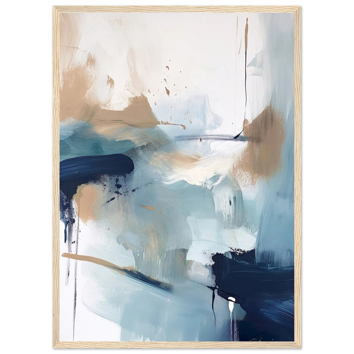 Tableau Abstrait Bleu et Beige - The Art Avenue