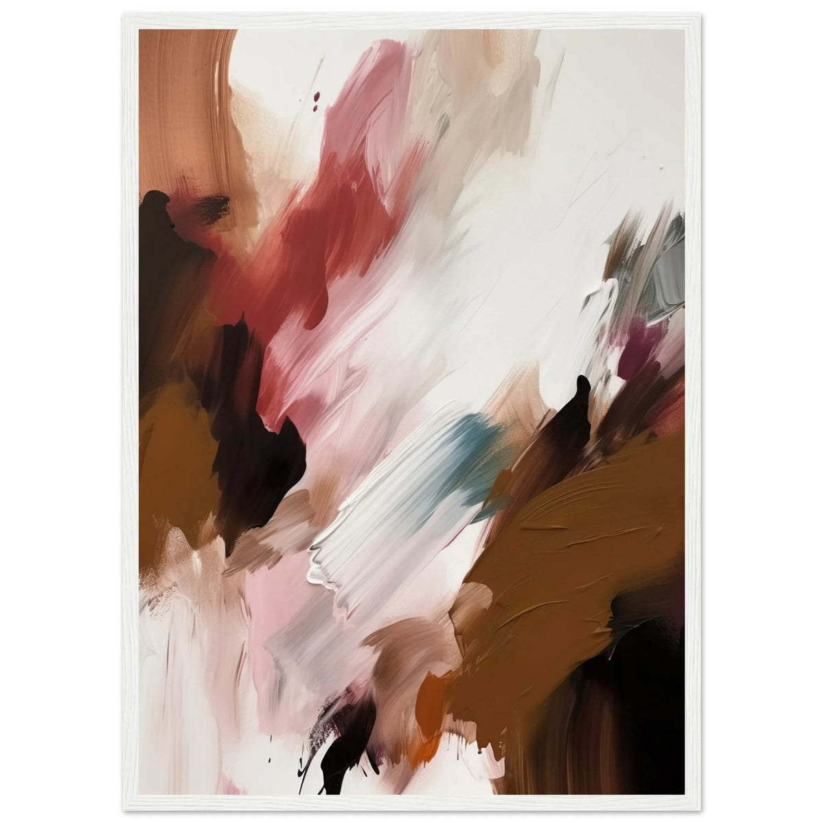 Tableau Abstrait Bordeaux Marron - The Art Avenue