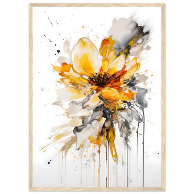 Tableau Abstrait Fleur Doré - The Art Avenue
