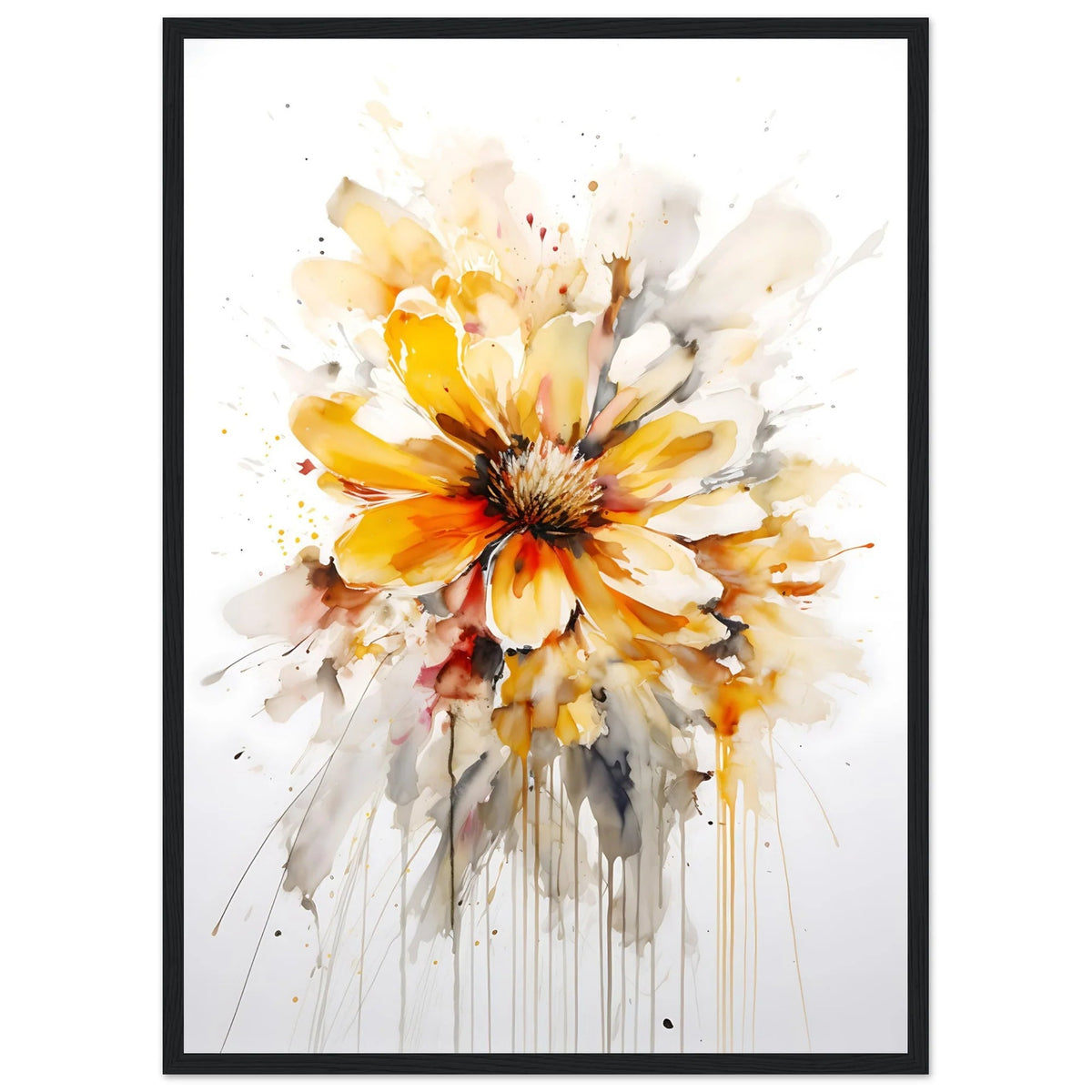 Tableau Abstrait Fleur Jaune - The Art Avenue