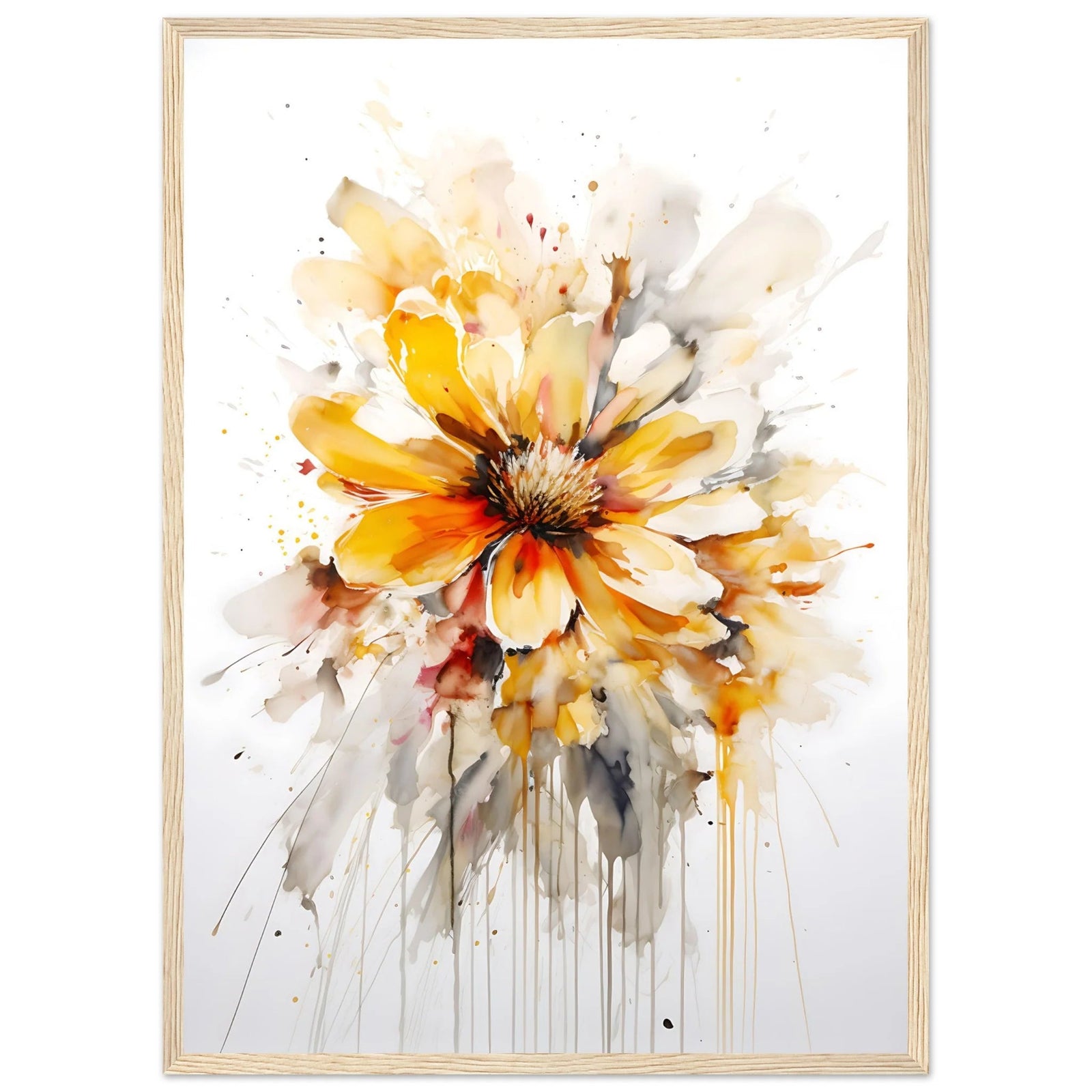 Tableau Abstrait Fleur Jaune - The Art Avenue