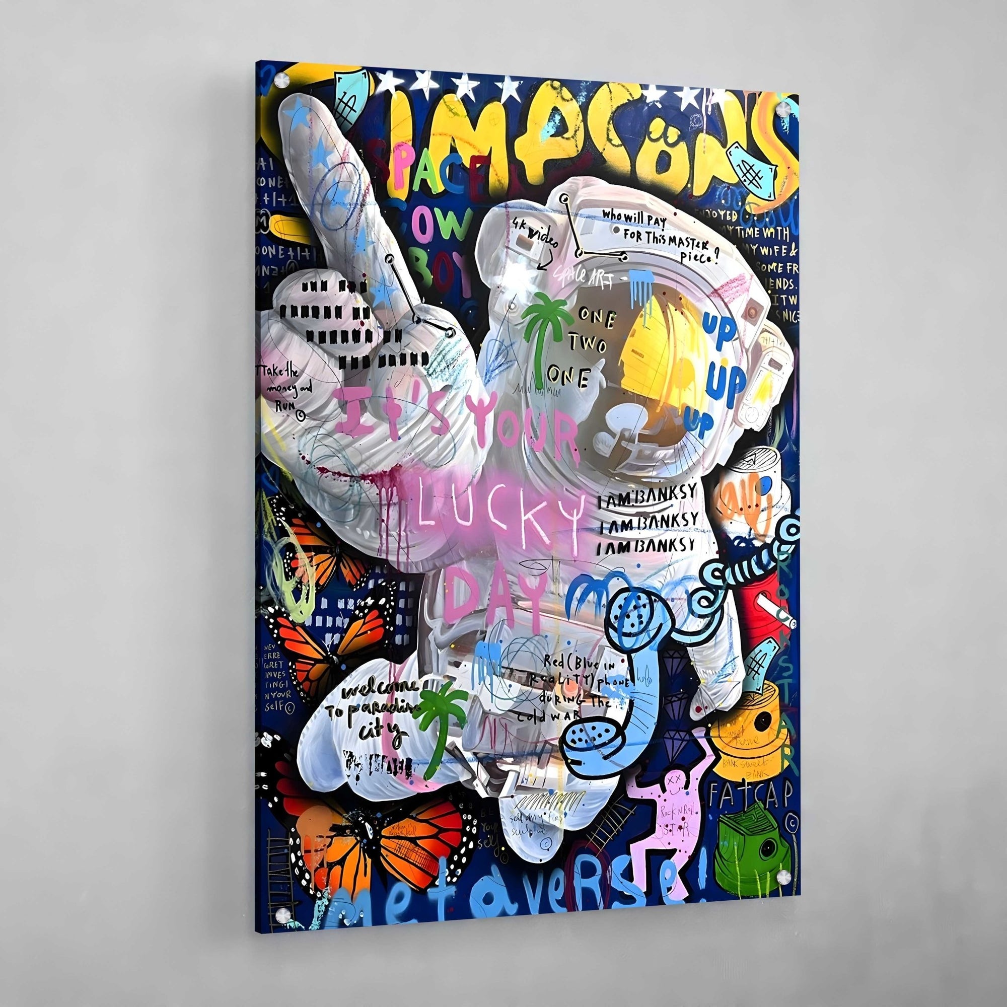 Tableau Astronaute Street Art - The Art Avenue