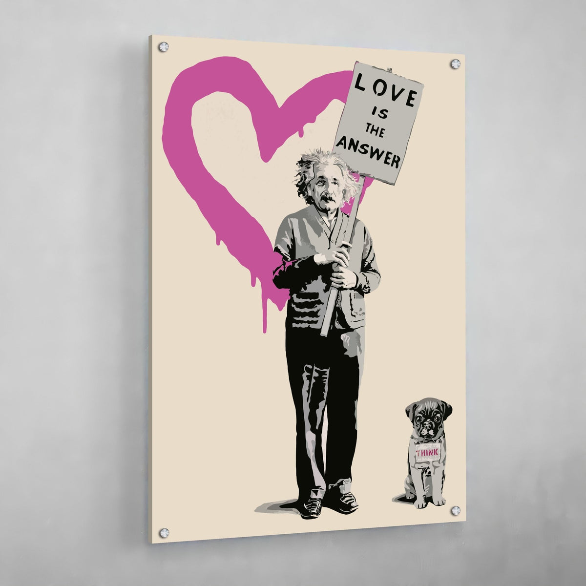 Tableau Banksy Einstein - The Art Avenue
