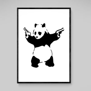 Tableau Banksy Panda - The Art Avenue