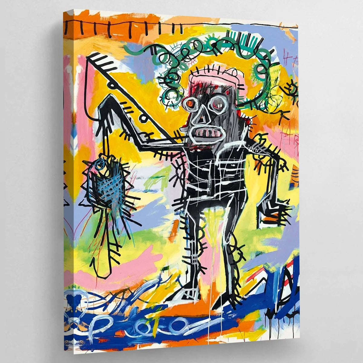 Tableau Basquiat Fishing - The Art Avenue