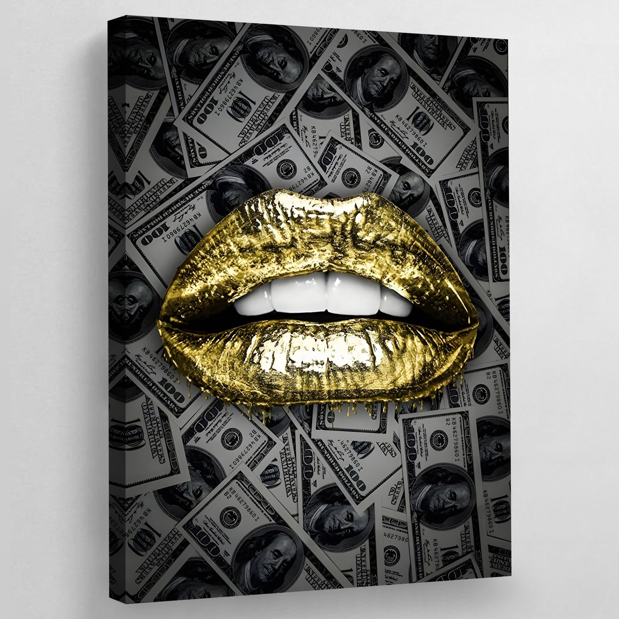 Tableau Bouche Dorée et Dollars - The Art Avenue