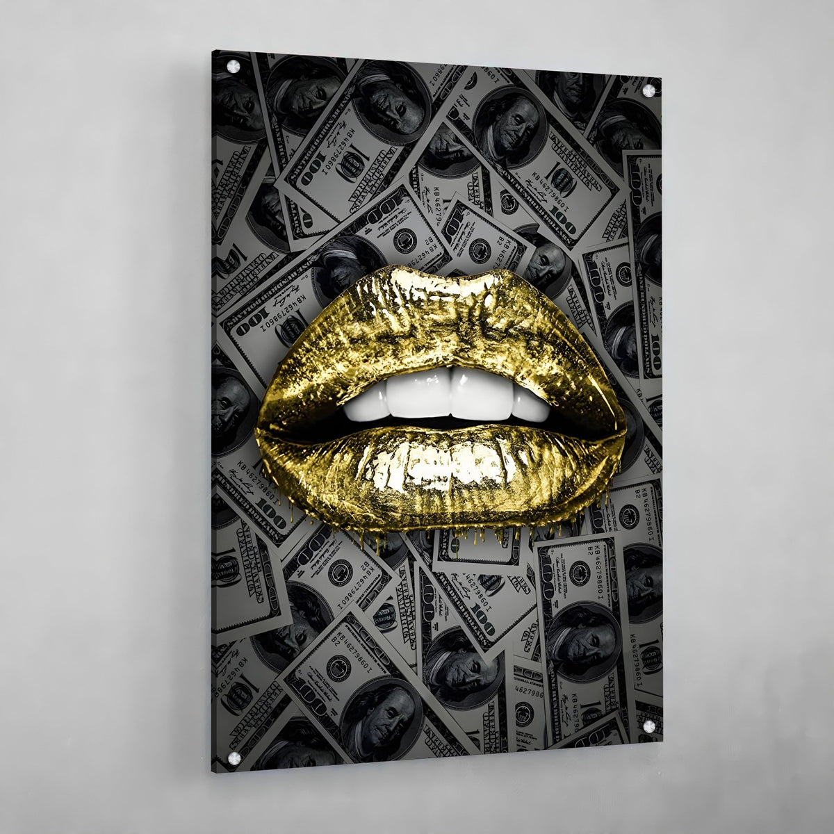 Tableau Bouche Dorée et Dollars - The Art Avenue