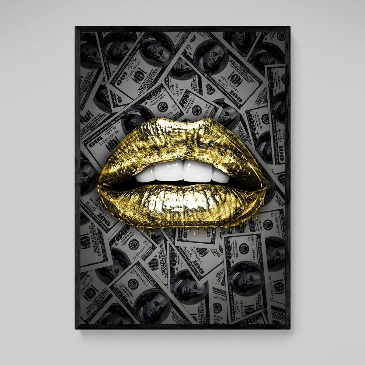 Tableau Bouche Dorée et Dollars - The Art Avenue
