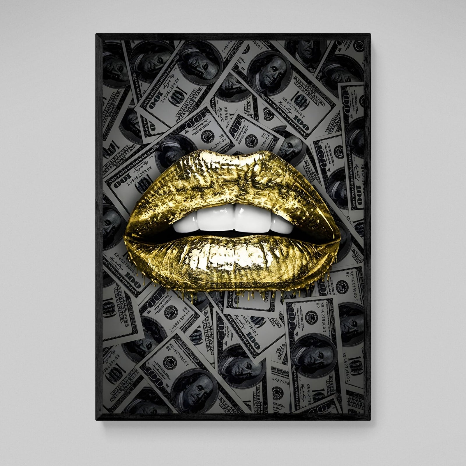 Tableau Bouche Dorée et Dollars - The Art Avenue