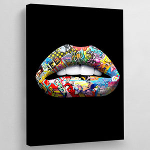 Tableau Bouche Pop Art - The Art Avenue
