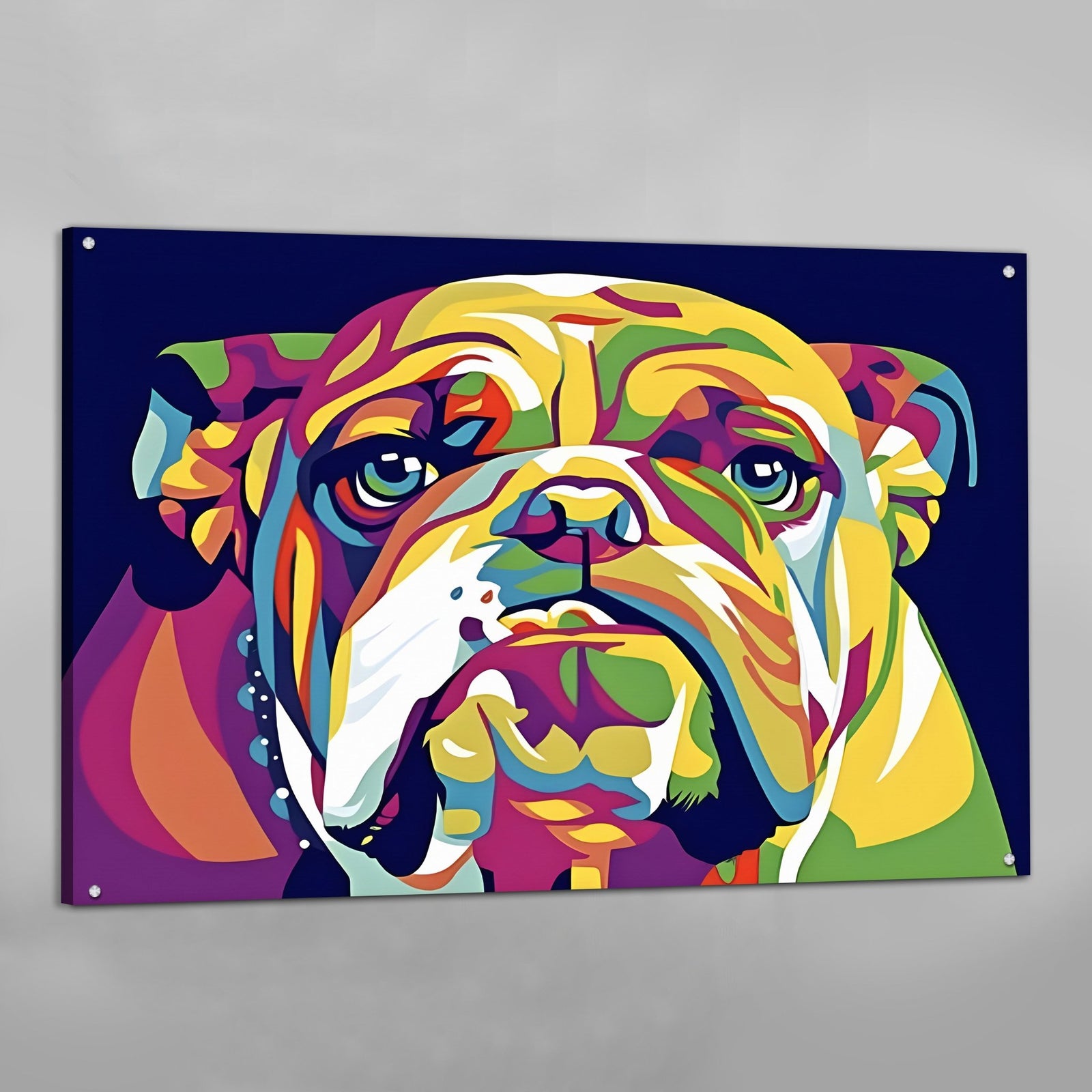 Tableau Bulldog Pop Art - The Art Avenue