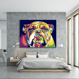 Tableau Bulldog Pop Art - The Art Avenue
