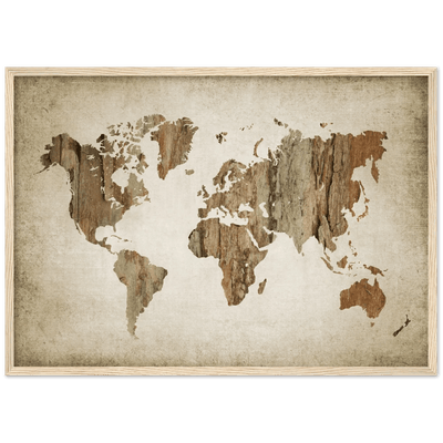 Tableau Carte Du Monde Vintage - The Art Avenue