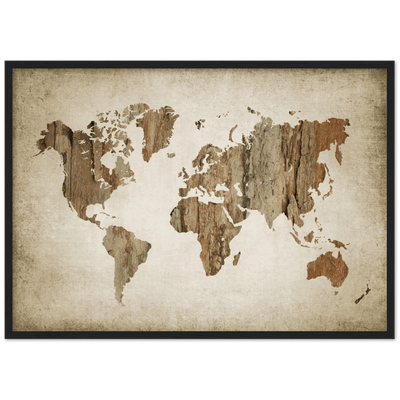 Tableau Carte Du Monde Vintage - The Art Avenue