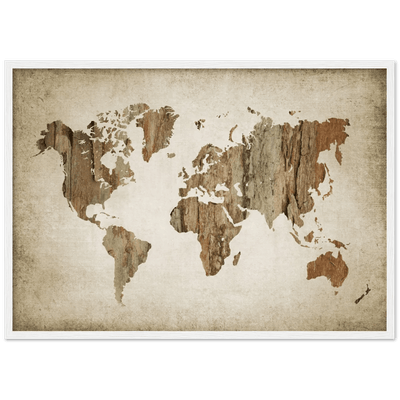 Tableau Carte Du Monde Vintage - The Art Avenue
