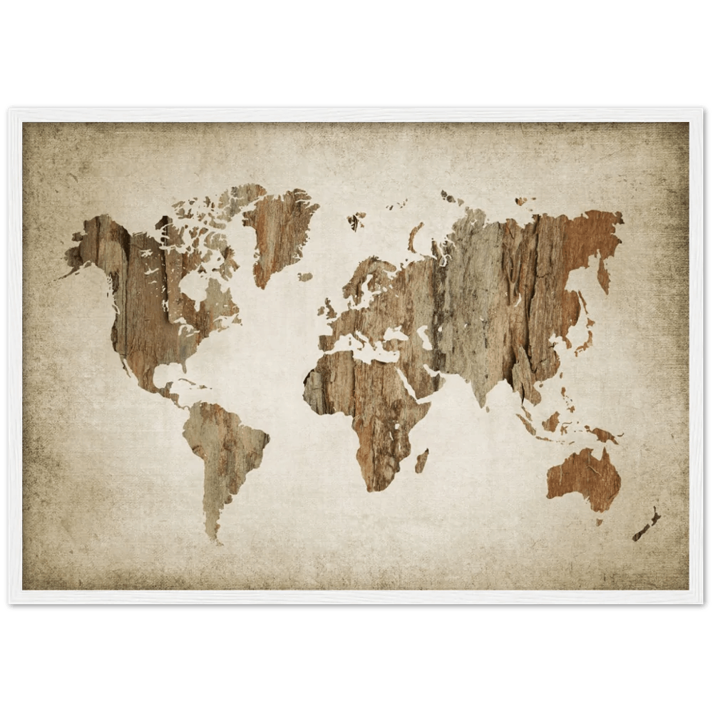 Tableau Carte Du Monde Vintage - The Art Avenue