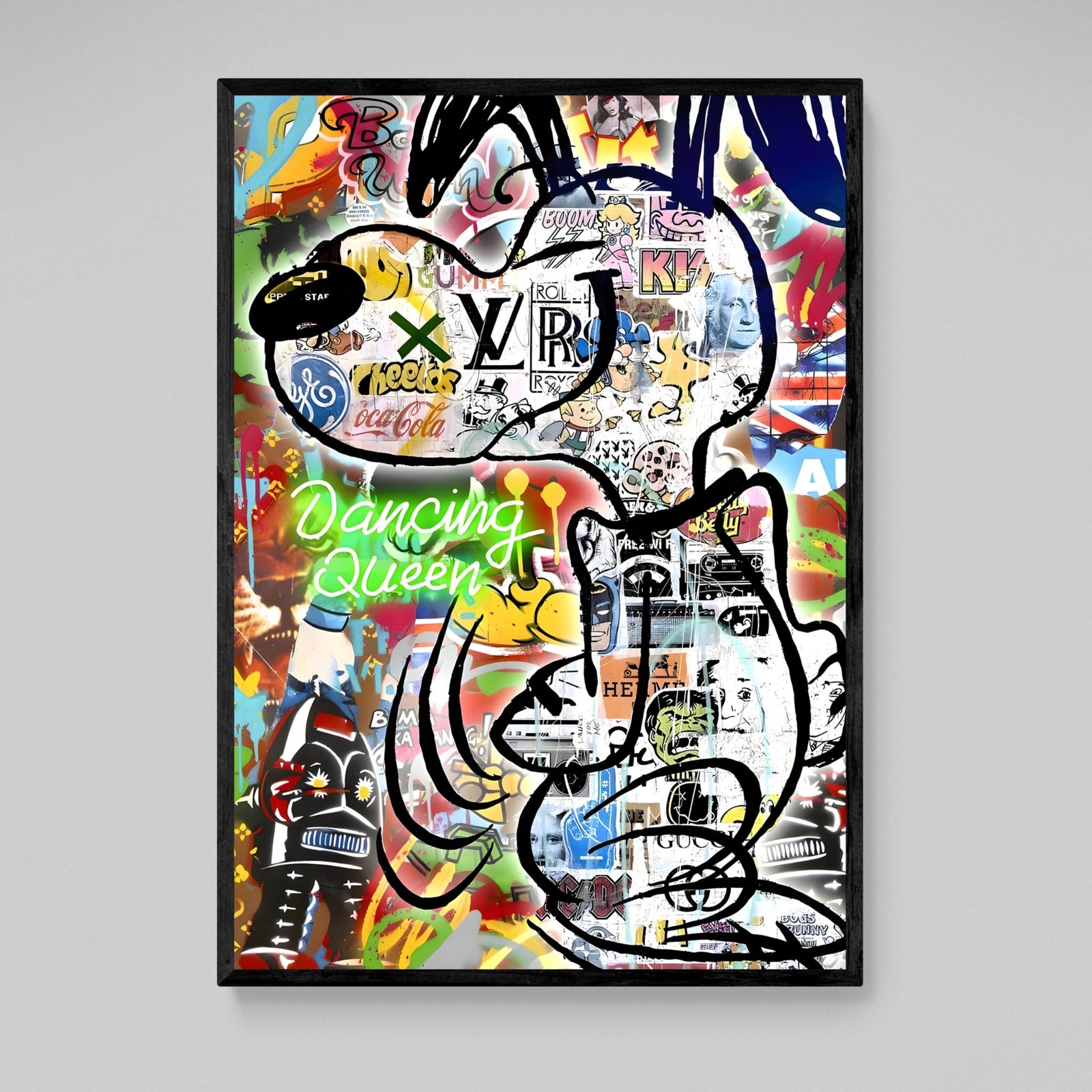 tableau LV pop noir  Tableau pop art, Pop art, Tableau abstrait