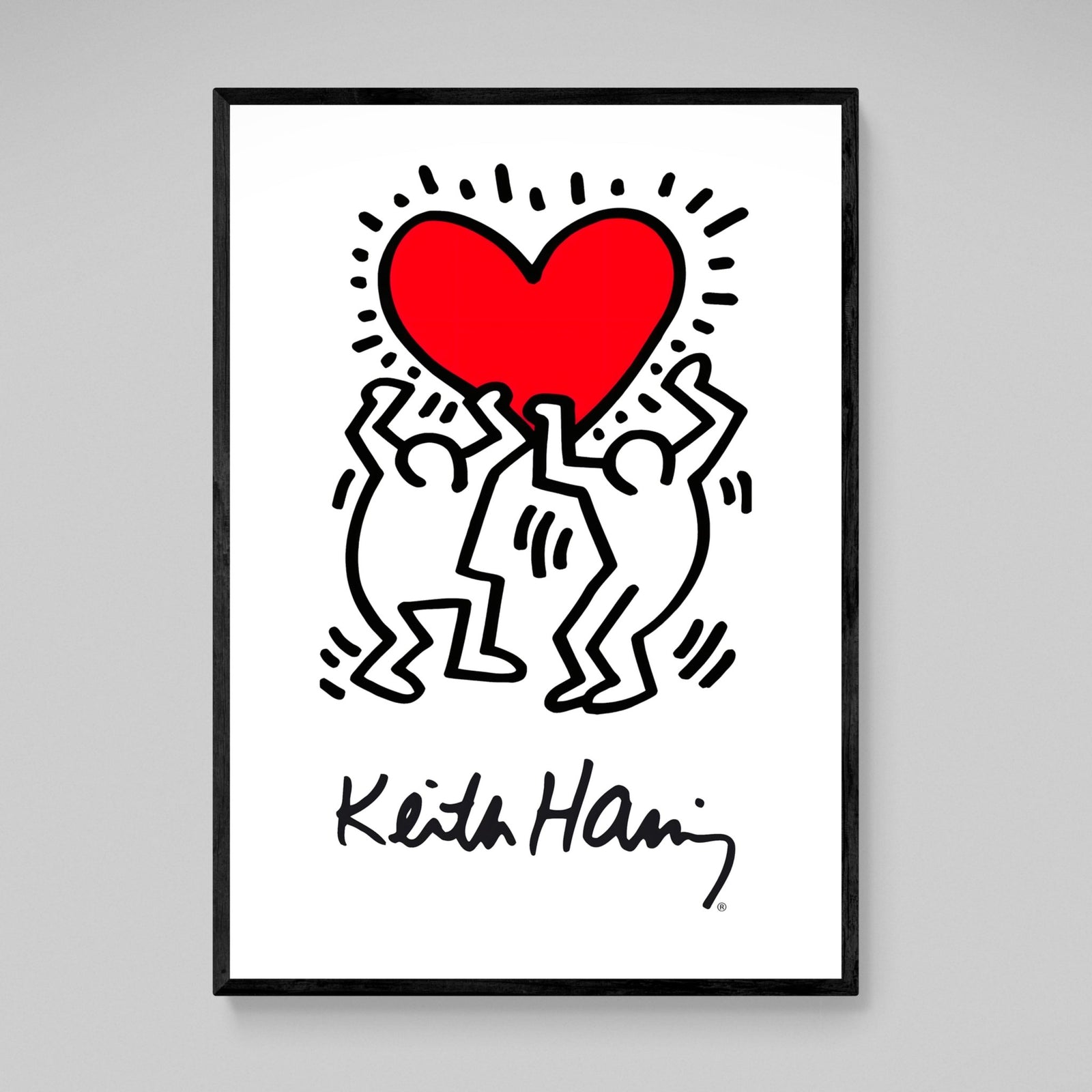Tableau Coeur Keith Haring - The Art Avenue