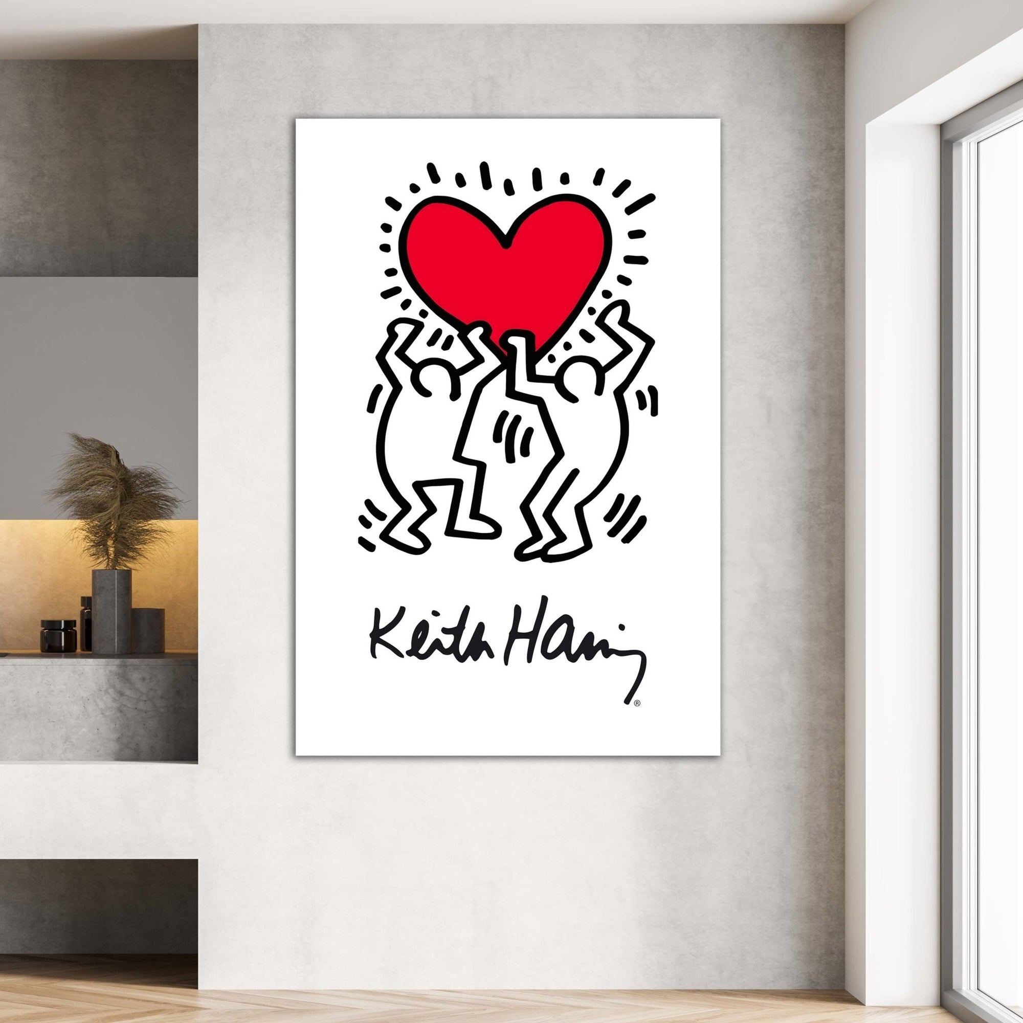 Tableau Coeur Keith Haring - The Art Avenue
