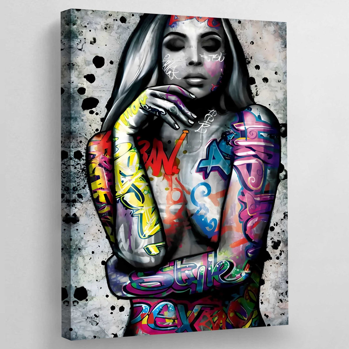 Tableau Corps De Femme Graffiti - The Art Avenue