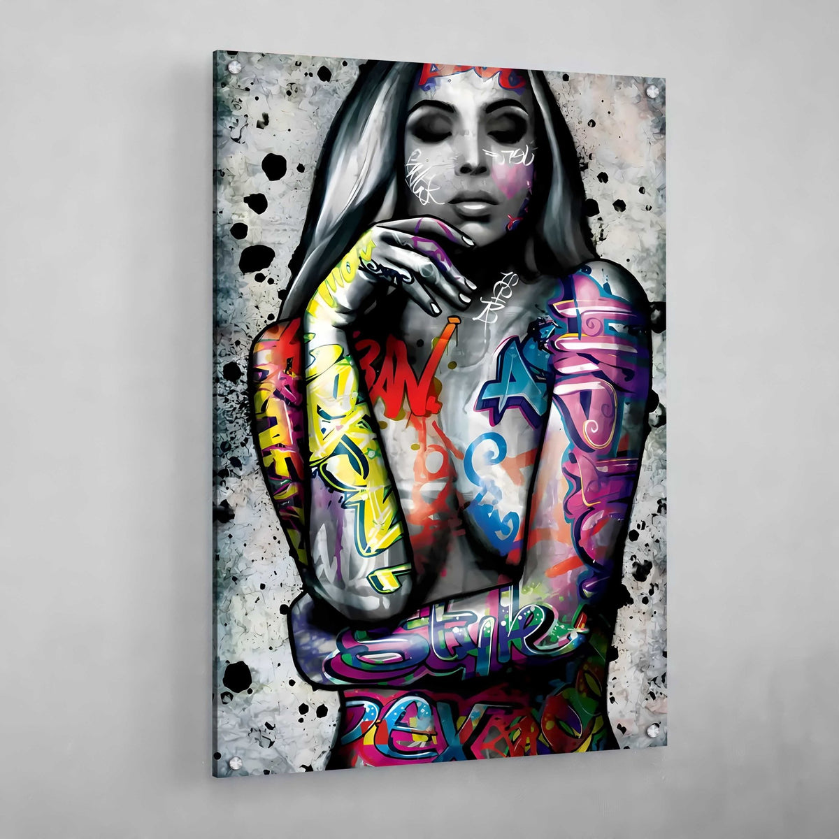 Tableau Corps De Femme Graffiti - The Art Avenue