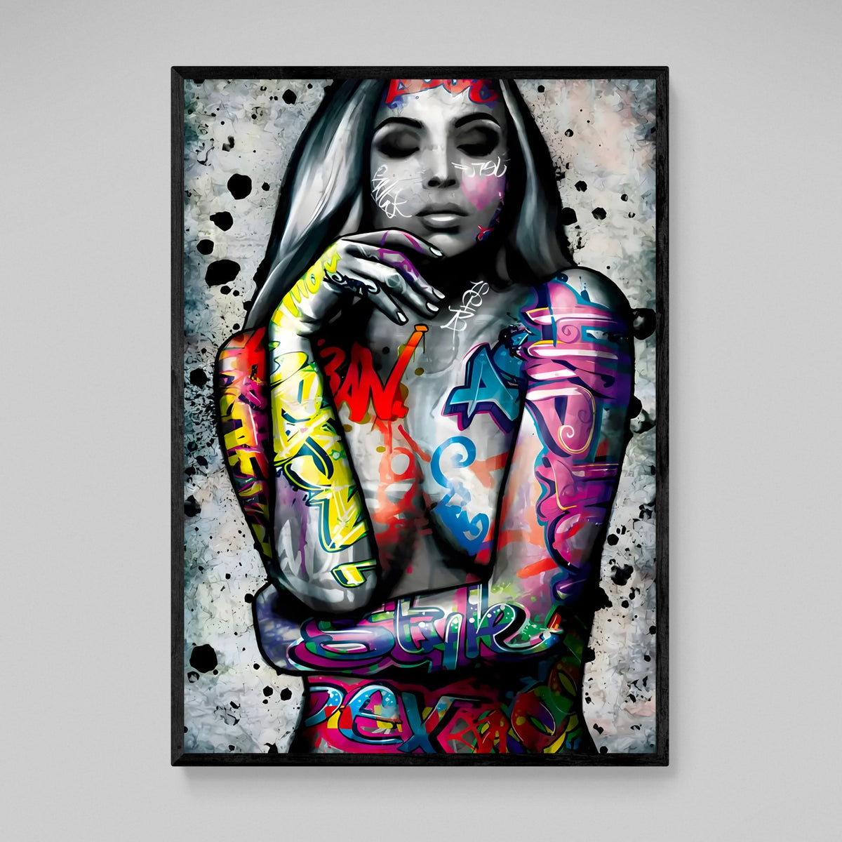 Tableau Corps De Femme Graffiti - The Art Avenue