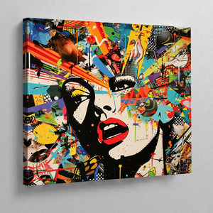 Tableau Femme Collage Pop Art - The Art Avenue