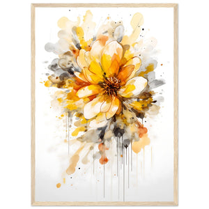 Tableau Fleur Jaune Abstrait - The Art Avenue