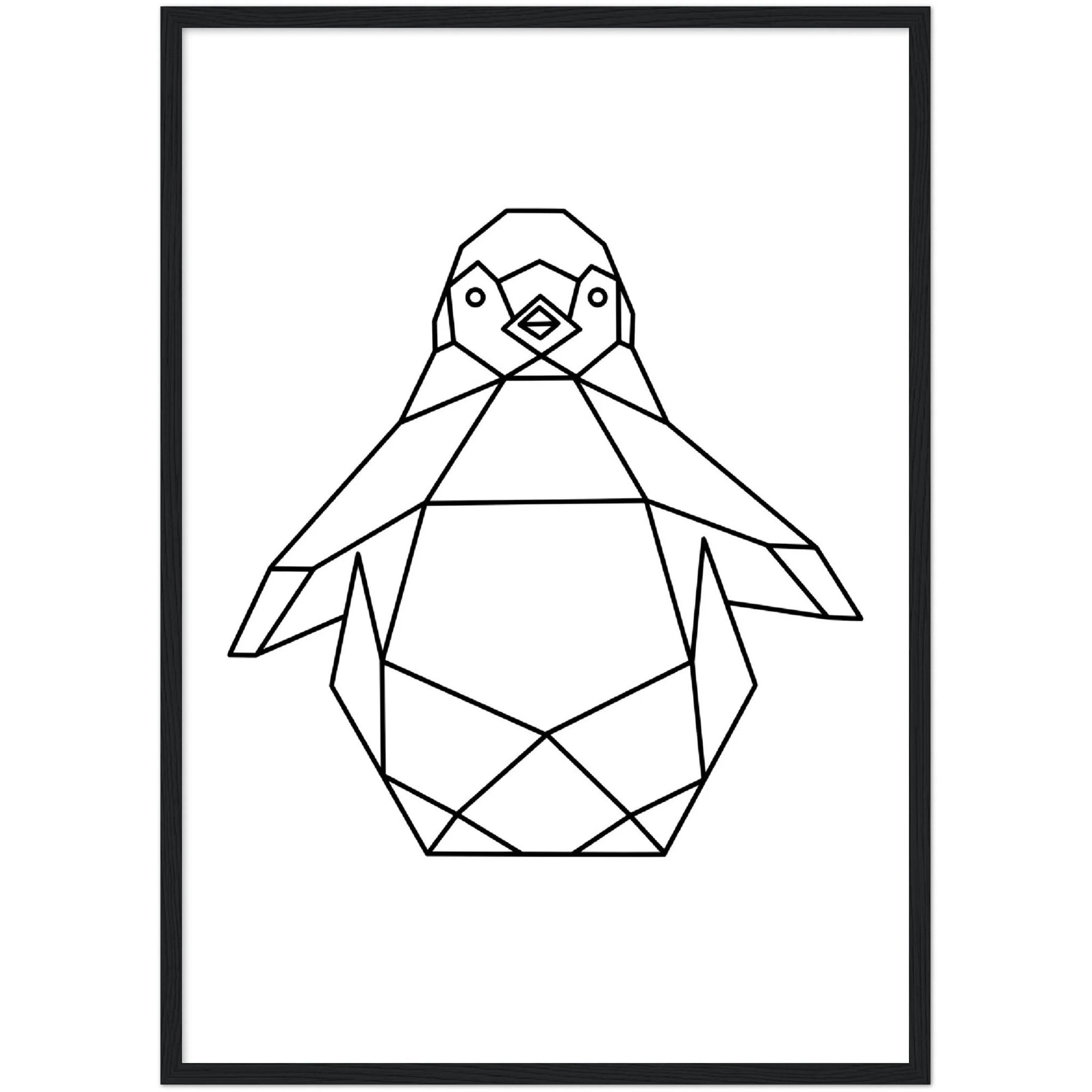 Tableau Géométrique Pingouin - The Art Avenue