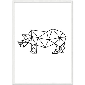 Tableau Géométrique Rhinocéros - The Art Avenue