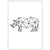 Tableau Géométrique Rhinocéros - The Art Avenue