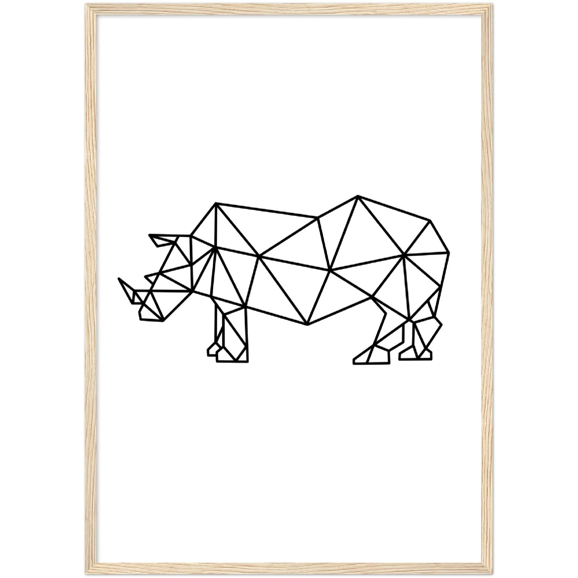 Tableau Géométrique Rhinocéros - The Art Avenue