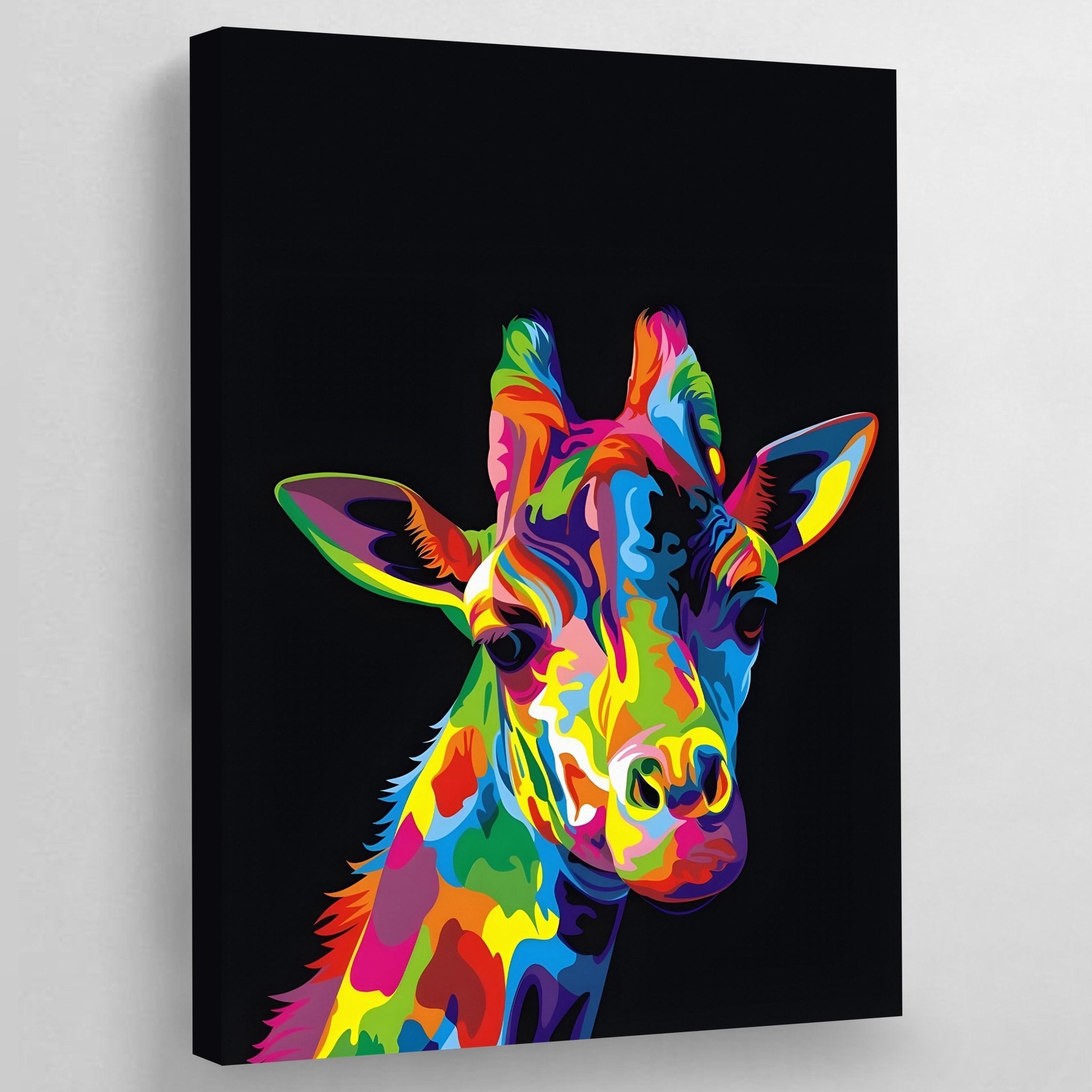 Tableau Girafe Coloré –