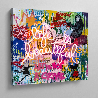 Tableau Graffiti Life Is Beautiful - The Art Avenue
