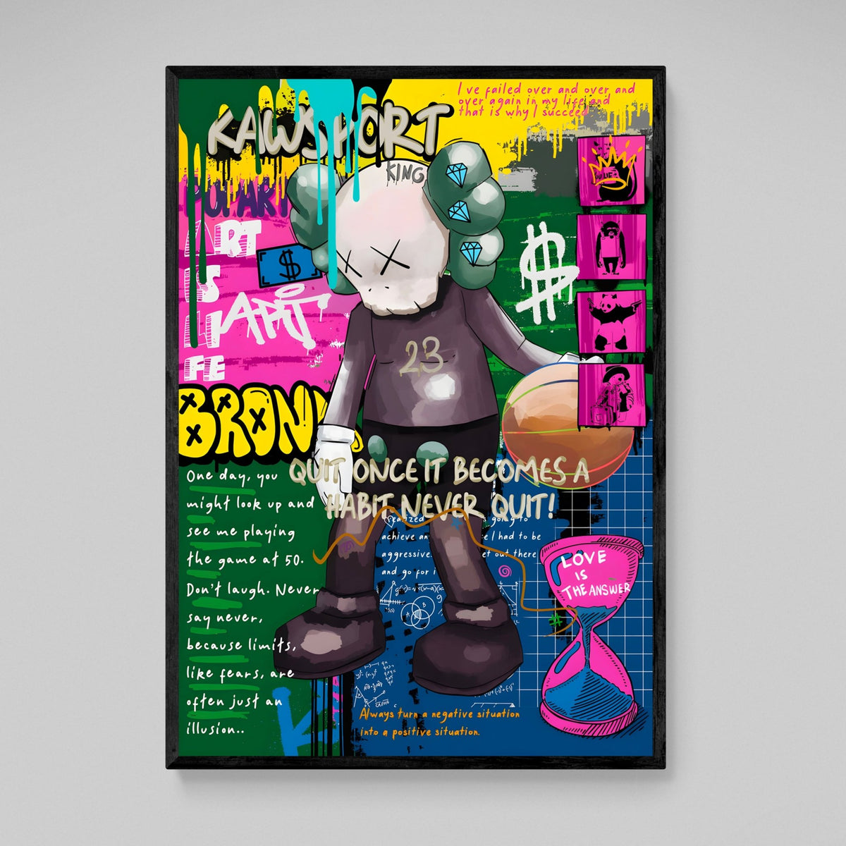 Tableau Kaws Basketball - The Art Avenue