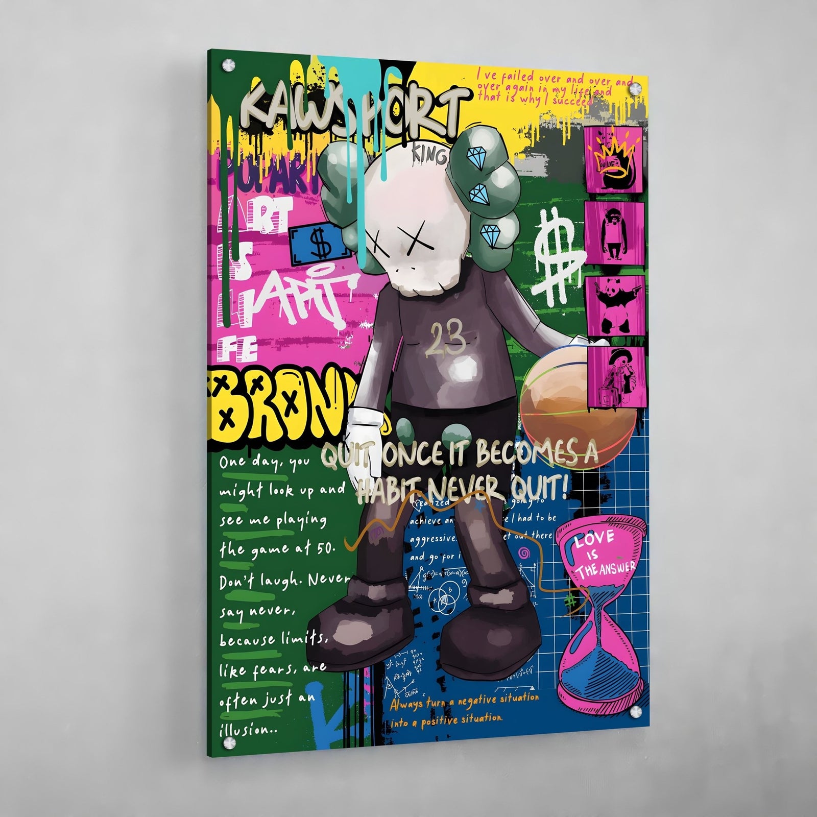 Tableau Kaws Basketball - The Art Avenue