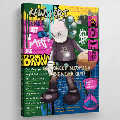 Tableau Kaws Basketball - The Art Avenue